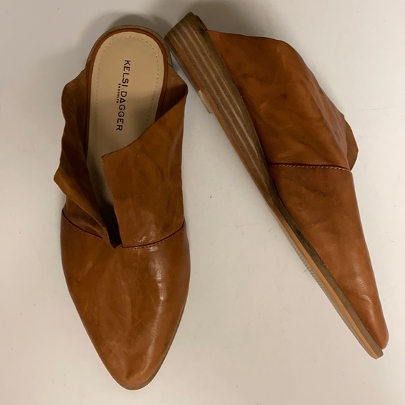 KELSI DAGGER Brooklyn Flat Shoes Leather Slip 9.5 - Picture 1 of 17